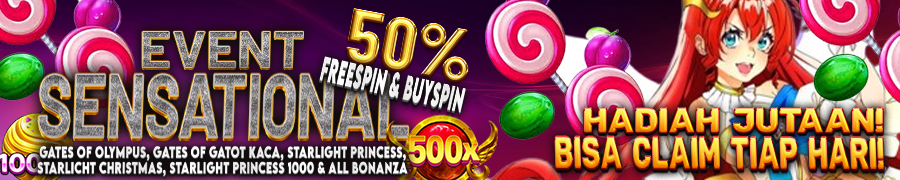 Event Sensational 50% Buyspin Freespin ONDEL4D